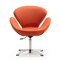 Manhattan Comfort Raspberry Adjustable Swivel Chair in Orange and Polished Chrome, PK2 2-AC038-OR - alternate 2